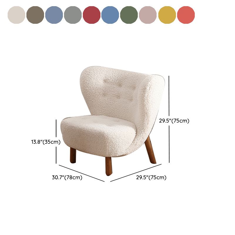 Basic Four Leg Lounge Chair Fixed Back Side Chair for Living Room