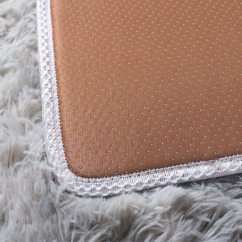 Simple Plain Color Rug Plush Indoor Rug Non-slip Carpet for Living Room and Bedroom