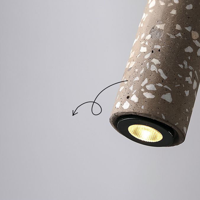 Trapezoid Stick Pendant Lighting Nordic 1 Bulb Down Light Fixture over Dining Table