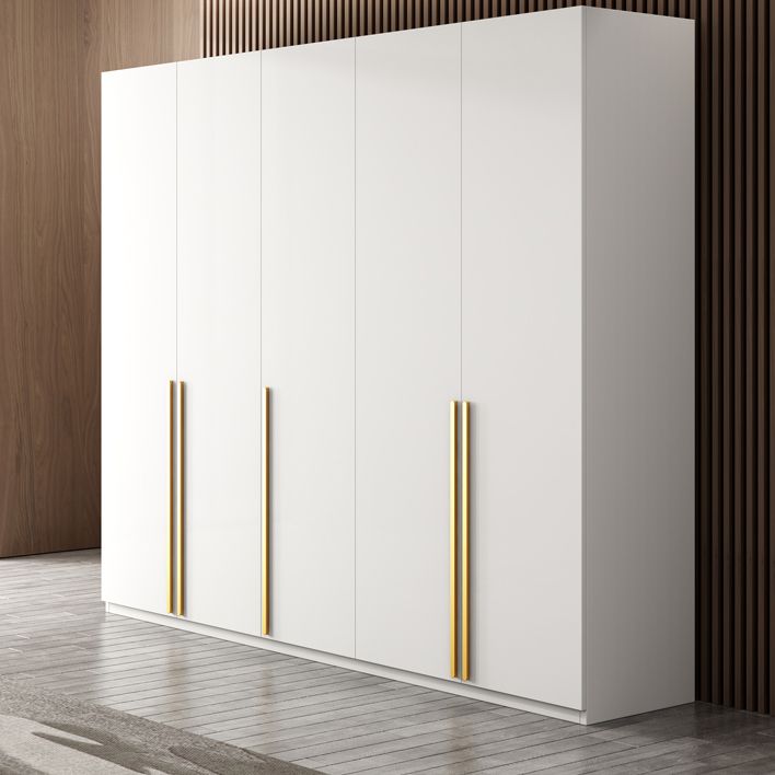 White Colour Wooden Wardrobe Contemporary Style Wardrobe Closet with Drawer
