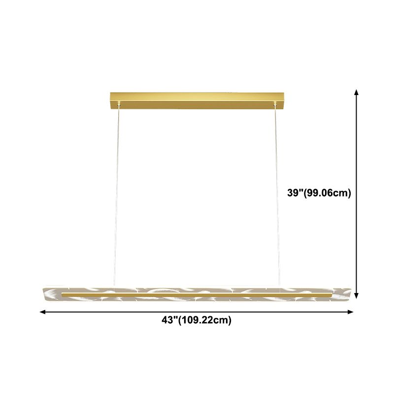 Federdruck Island Leuchte minimalistische Acryl -Esszimmer LED Hanging Light