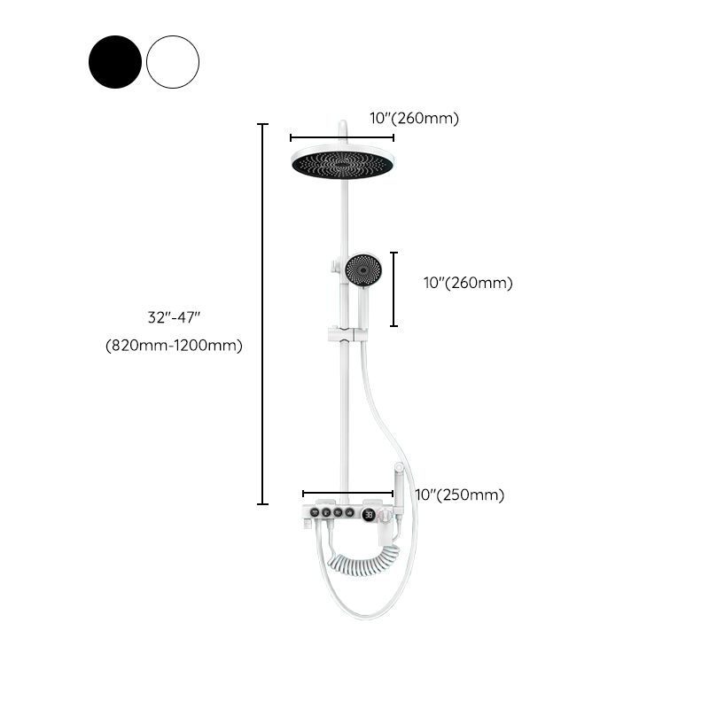 Modern Shower System Wall Mounted Spot Resist Round Shower System with Hand Shower