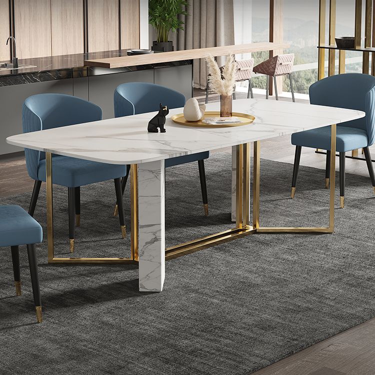 Nordic Glam Sintered Stone Table Set 1/4/5/7 Pieces Dining Set