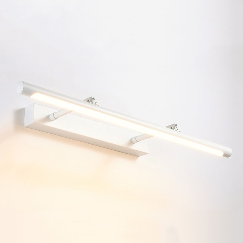 Extendable Tube Vanity Light Fixture Simplicity Metal Bathroom LED Wall Sconce in White