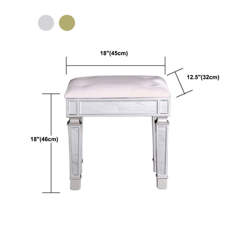 Solid Wood Vanity Dressing Table Set Contemporary Makeup Counter with Drawers