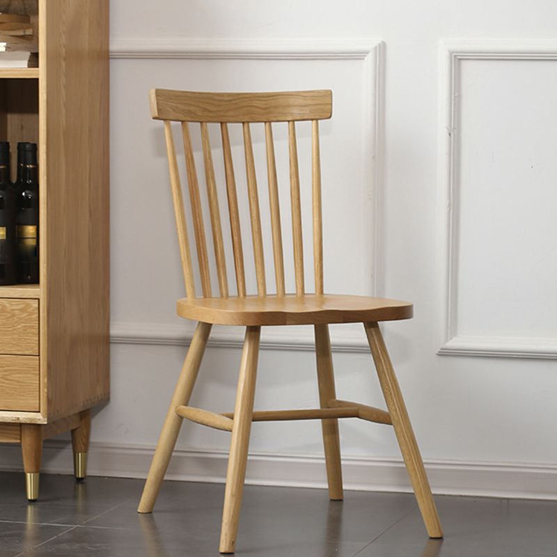 Traditional Side Chair Wood Slat Back Dining Room Chair for Kitchen