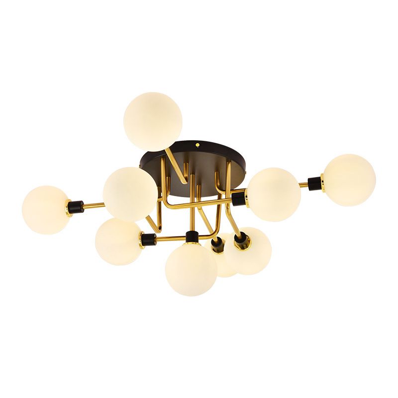 Nordic Style Metal Ceiling Light Ball Shape Shade Ceiling Lamp for Bedroom