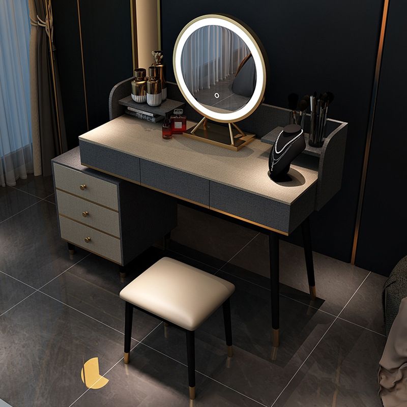 15.74" Wide Make-up Vanity with Drawer Modern Style Wooden Makeup Table