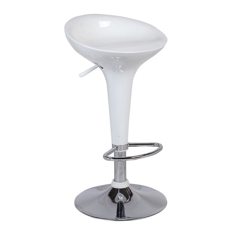 Scandinavian Adjustable Height Counter Stools Metal Bar Stools with Footrest