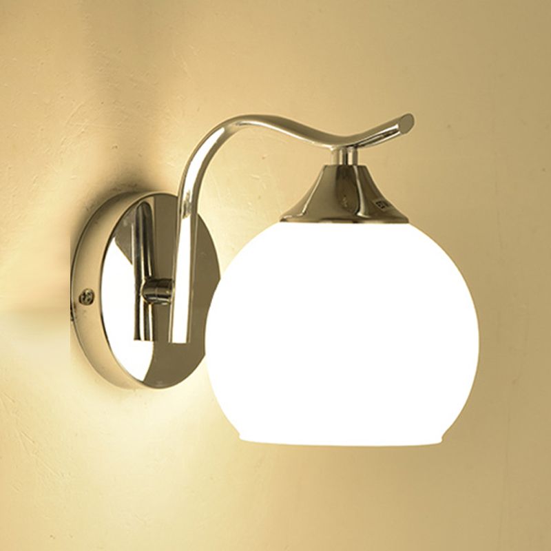 Metalen bol vorm muurlicht Noordse stijl muur sconce met glas voor woonkamer