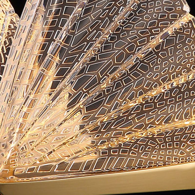 Moderne minimalistische stijl vlindervormige hangende hanglampen 2 lichten hanglichtkit met acrylschaduw