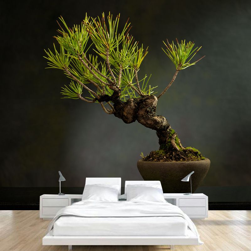 Green Potted Plants Removable Wall Paper Murals Home Decor for Living Room Office