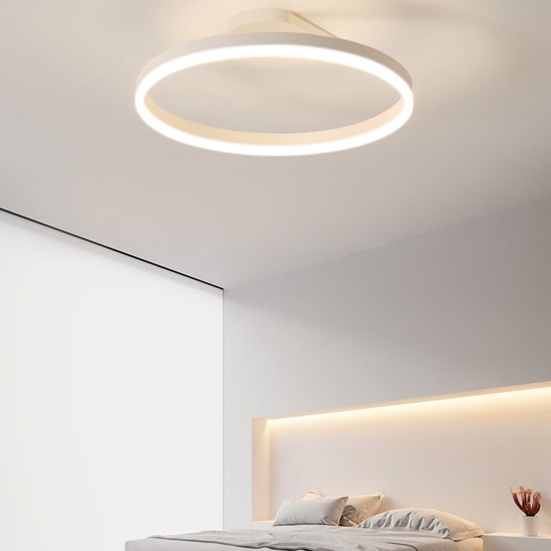 Metal Circular Mount Lighting Simplicity 1 Light Flush Mount Fixture