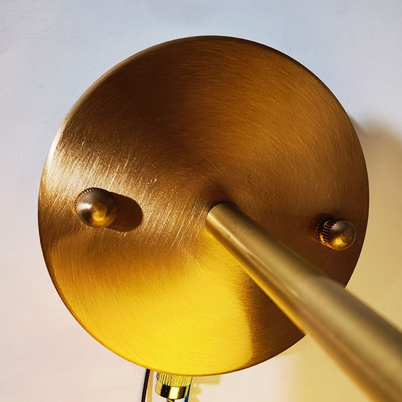 Glass Wall Lamp Modern 1-Light Wall Mounted Lighting for Bedroom