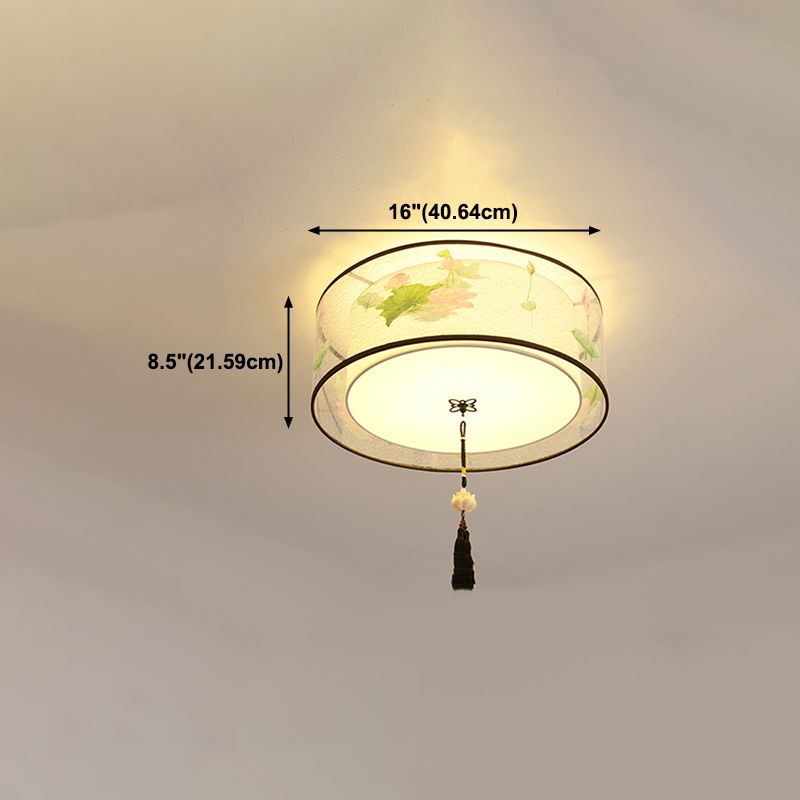 Contemporary Style Geometry Ceiling Fixtures Fabric Ceiling Mounted Lights