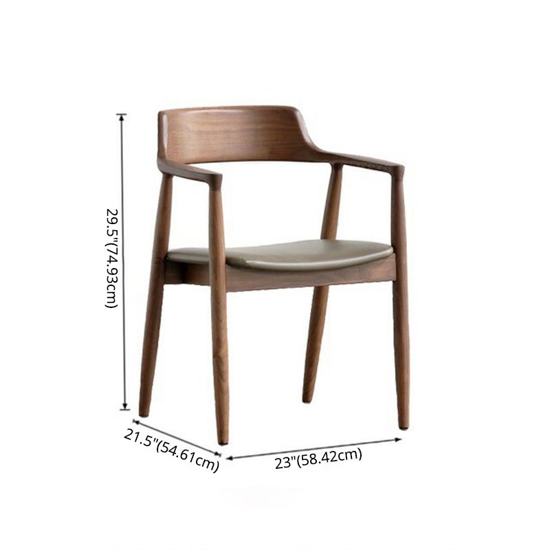 Round Standard Solid Wood Top Dining Set with Solid Brown Wood Legs for Dining Furniture