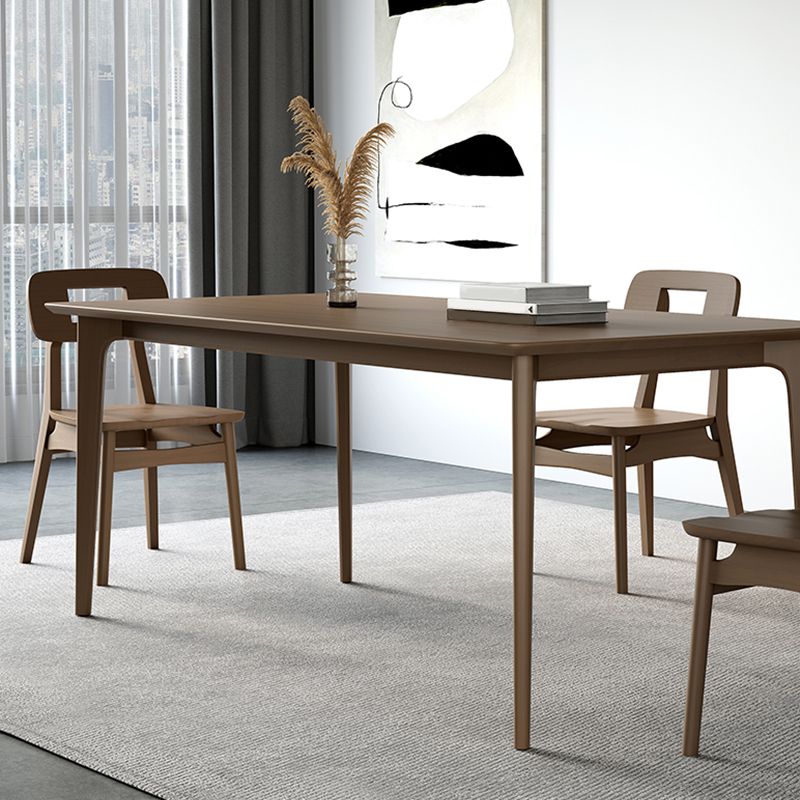 Medieval Modern Solid Wood Table Rectangular Table with 4 Legs
