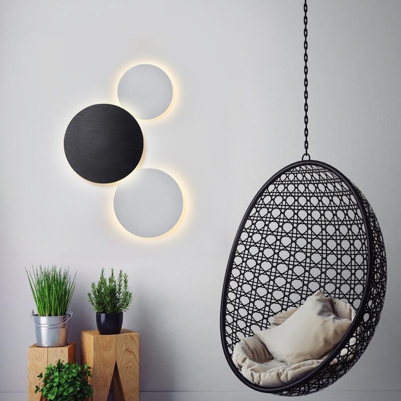 Circle Sconce Light Fixture Modern Style LED Metal Wall Sconce Lighting
