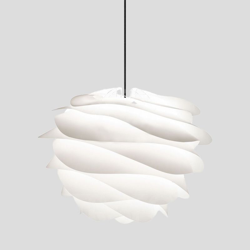 Petali a strati modernisti calare a sospensione a sospensione acrilica a 1 luci di sospensione del soffitto in bianco