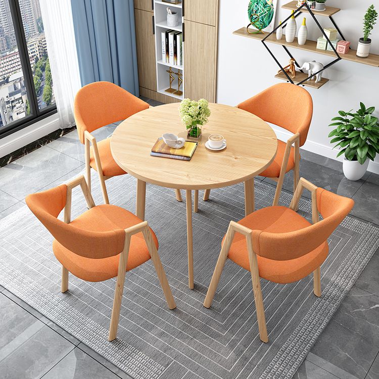 Minimalistische ronde vorm MDF-tafel Standaard eettafel voor keuken