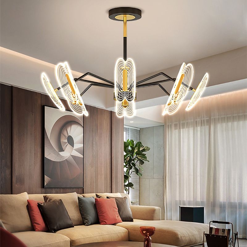 Multi Light Unique Branch Hanging Lights Modern Style Metal Hanging Lighting for Study