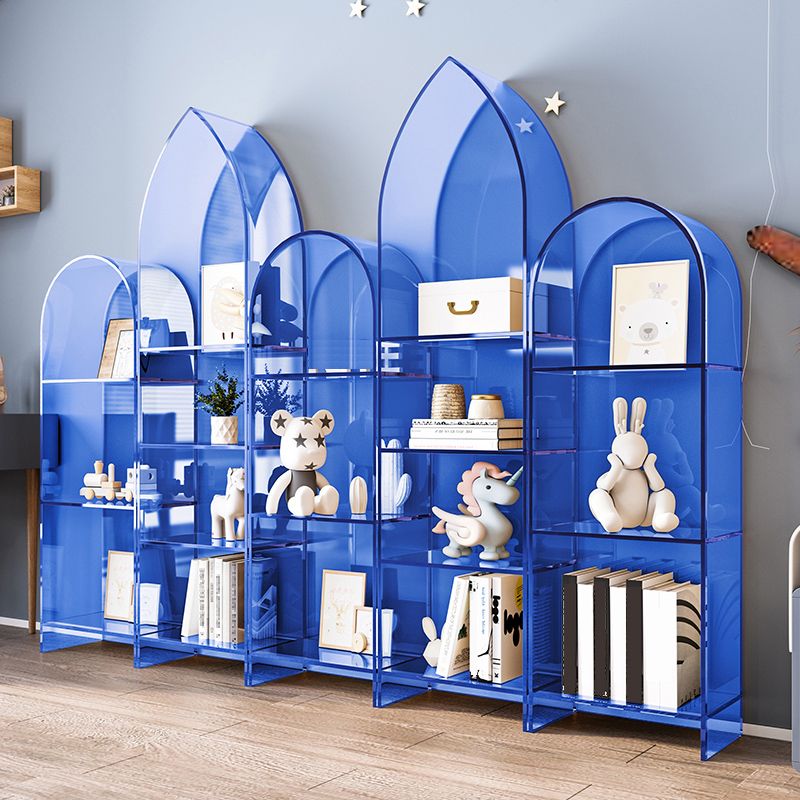 Glam Closed Back Bookshelf Standard Acrylic Bookcase with Shelves