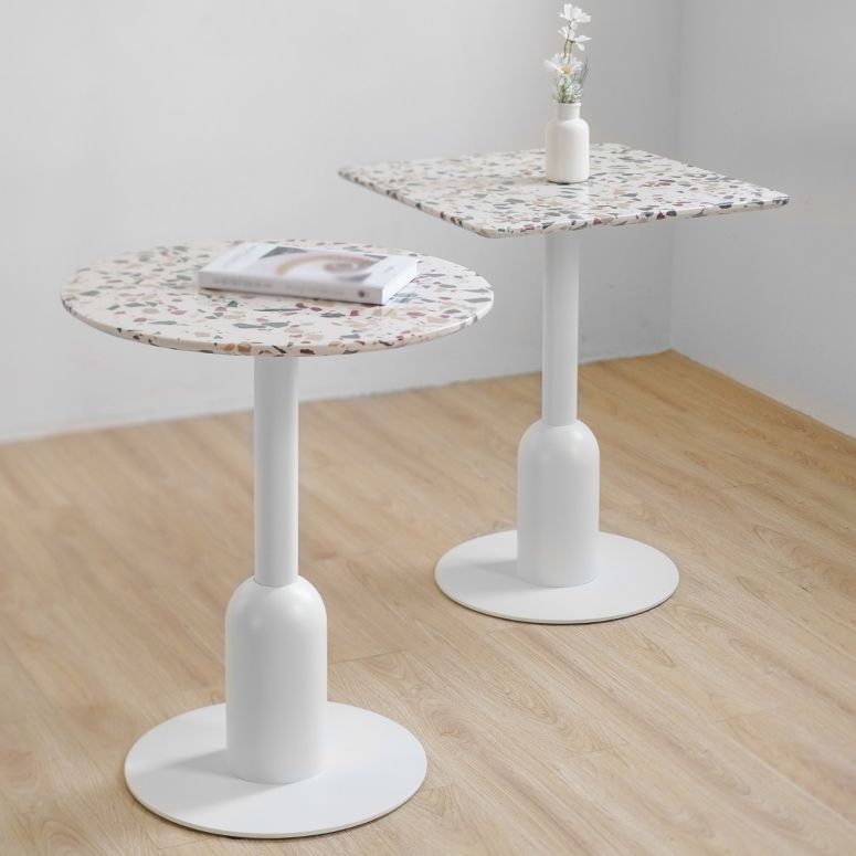 Metal Contemporary Dining Table Concrete Top Table for Dining Room