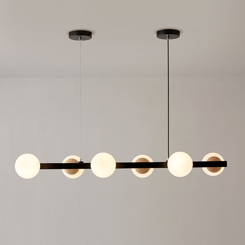 Black Kitchen Island Lighting Industrial Globe Shaded Ceiling Light for Home