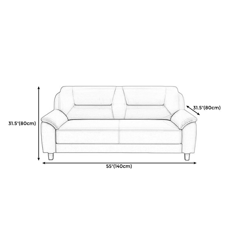 Pillow Top Arm Sofa 55.12"/70.87" W Faux Leather 3-Seat Loveseat