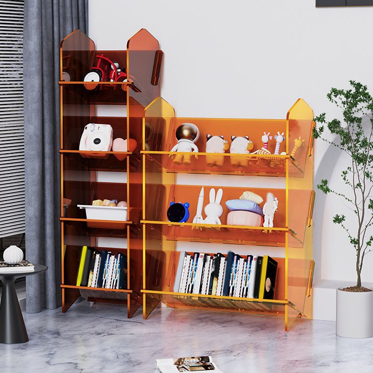 Standard Acrylic Bookcase Scandinavian Closed Back Bookshelf