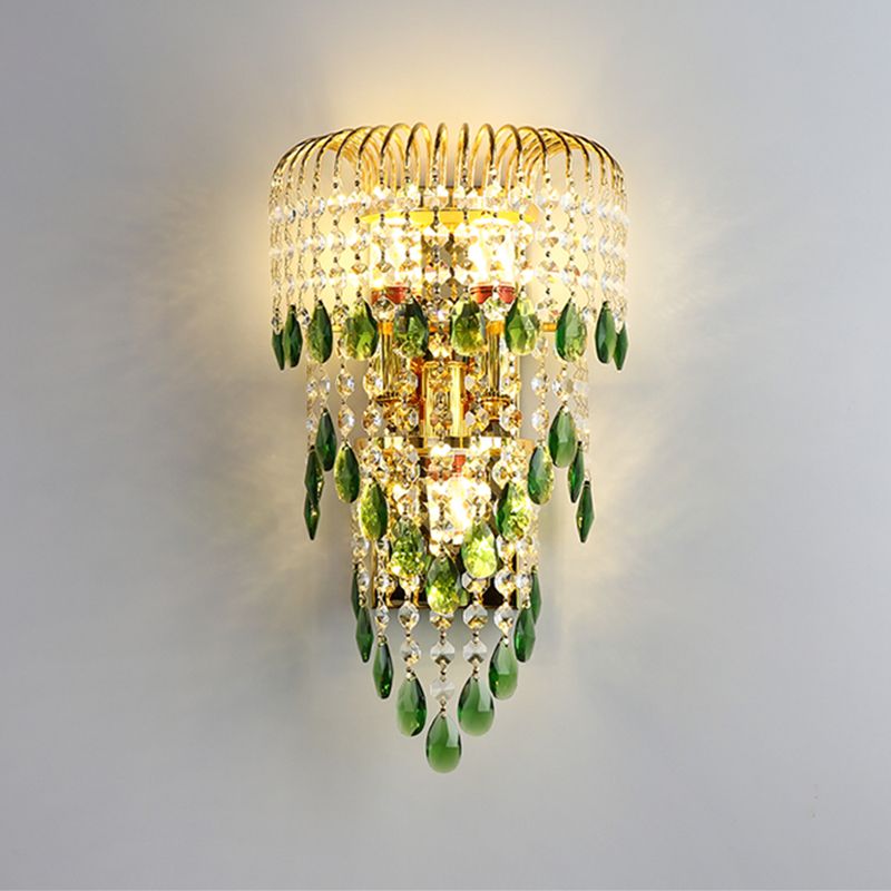 Crystal Unique Shape Wall Light Modern 3 Lights Wall Light Sconce