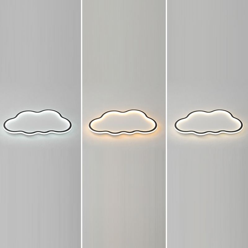 Nordic Cloud Flush Ceiling Light Metal LED Bedroom Ceiling Mounted Light