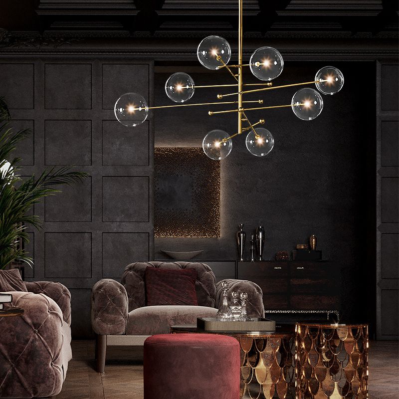 Globe Pendant Lights Modernism Glass Pendant Lighting Fixtures for Living Room