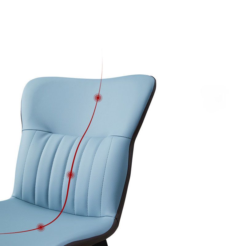 Sillas de comedor contemporáneas, silla sin brazos con patas de metal para cocina