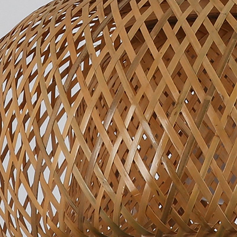 Einziehbarer anheizt leicht asiatischer Bambus 1 Kopf Droplampe für Esszimmer