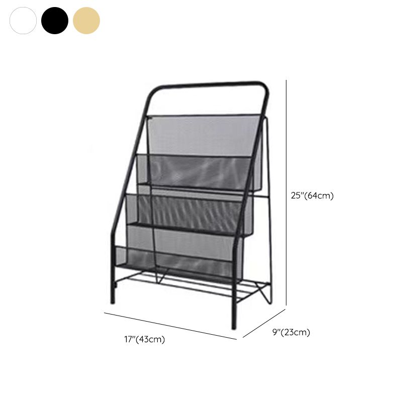 Glam Shelf Bookcase Closed Back Metal Book Shelf for Study Room