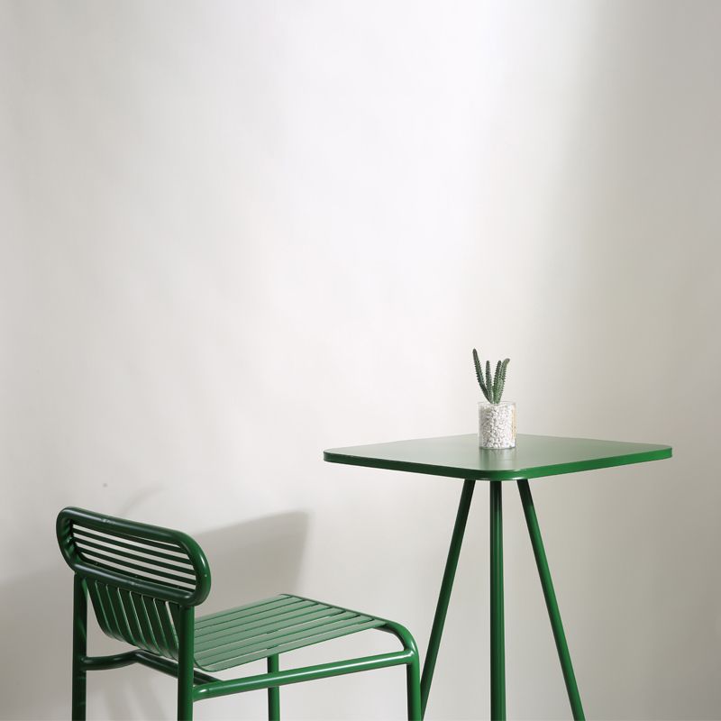 Metallic Finish Indoor Stools Industrial Style Metal Bar Stools