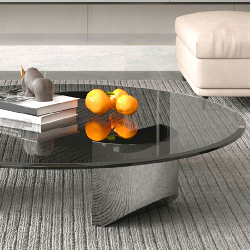 3 Legs Glass Single Coffee Table Tropical No Distressing Coffee Table