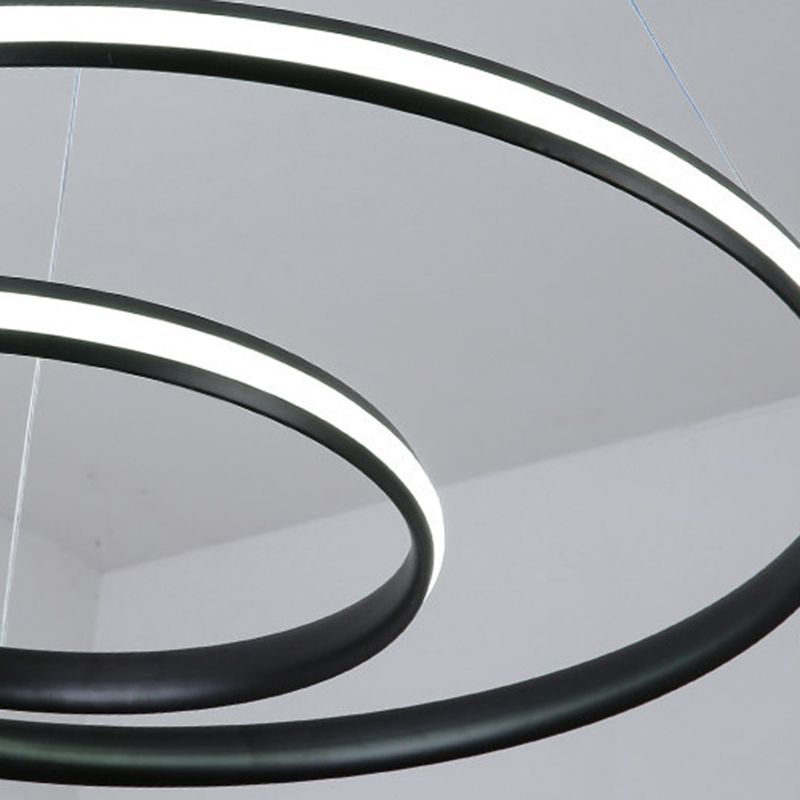 Aluminium lineaire LED -hanglamp in moderne creatieve stijl silicagelhangende lamp voor eetkamer