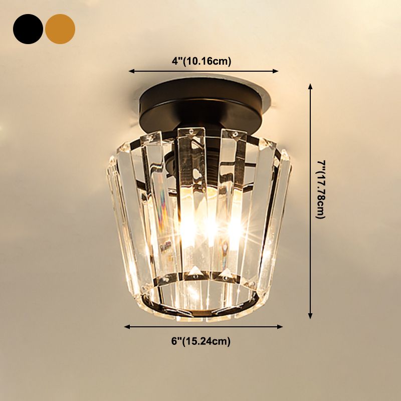 Luminaires encastrés modernes Lampe à montage encastré à 1 lumière géométrique en cristal