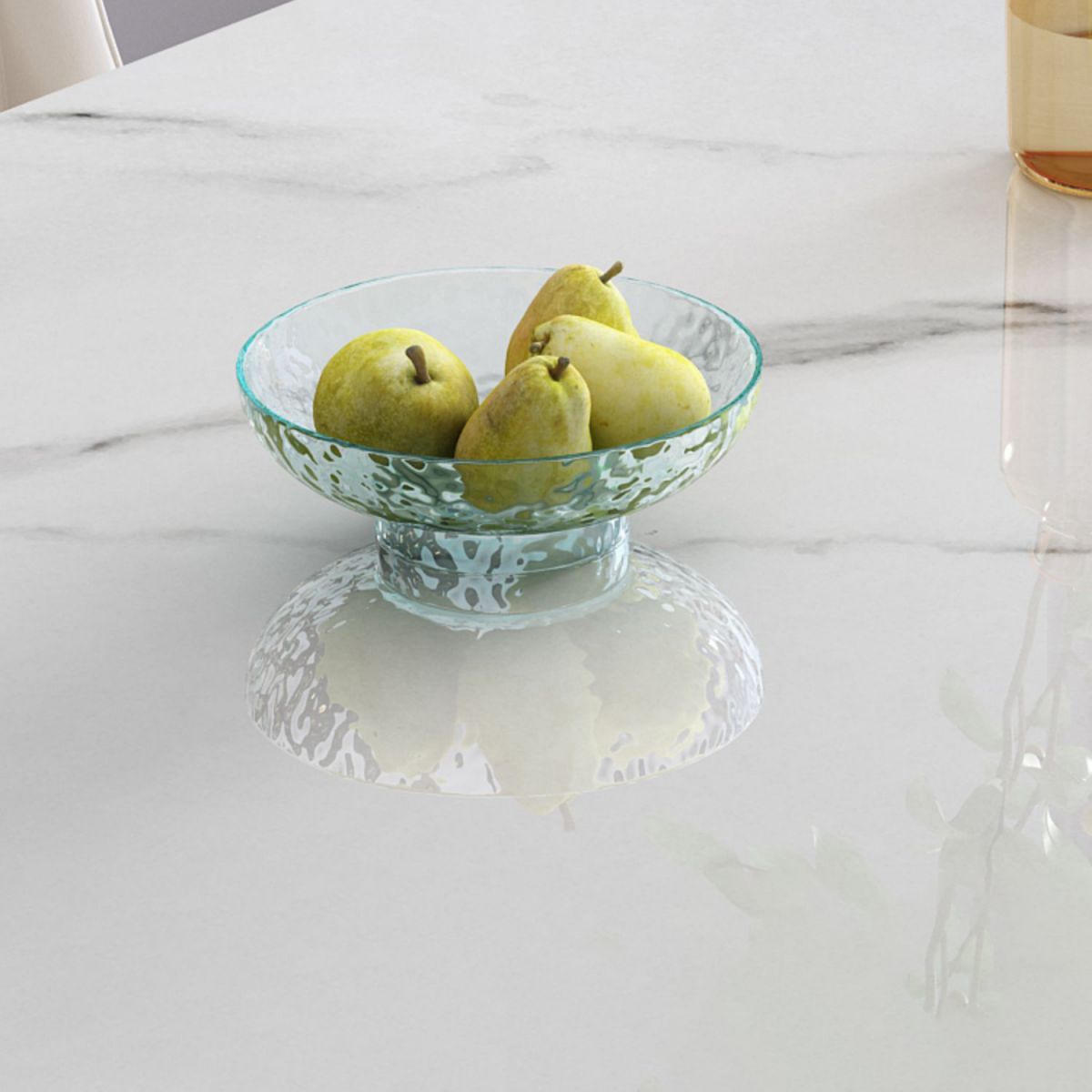 Modern Style Stone Furniture 1/7 Pcs Round Shape Dinette Table with Armless Chair