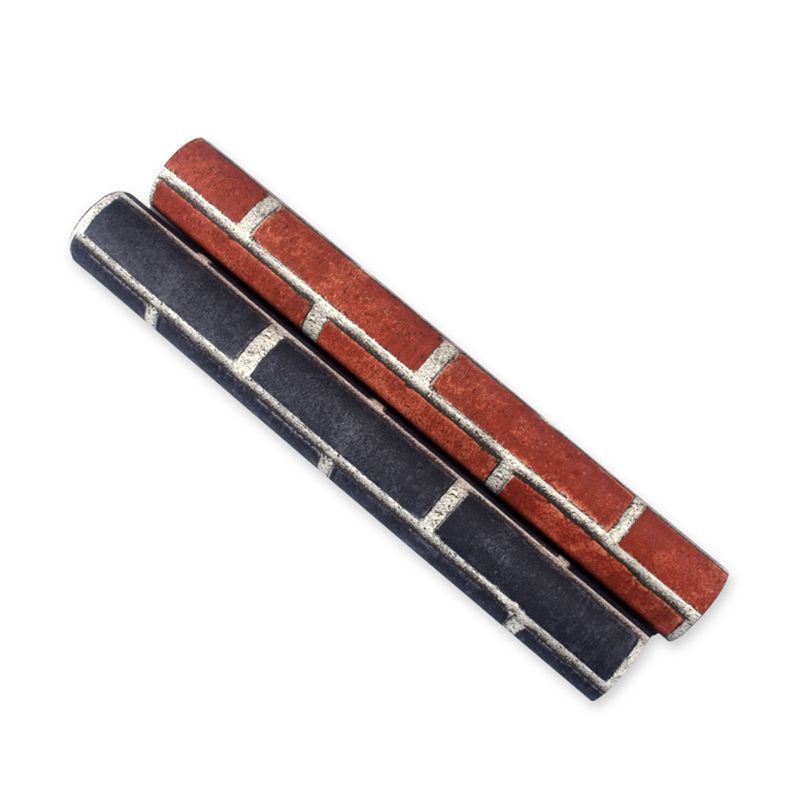 Brick Effect Wallpaper Roll Dark Color Industrial Style Wall Covering for Accent Wall