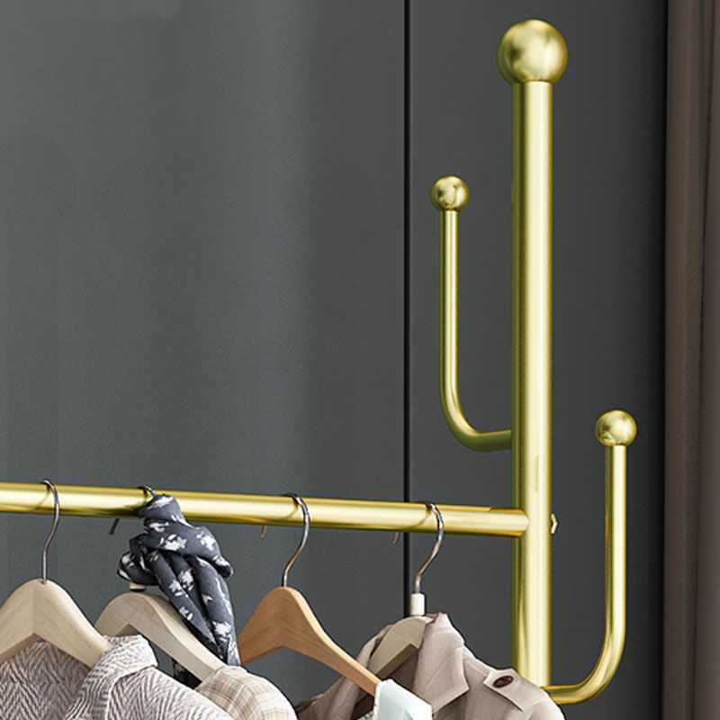 Contemporary Hall Stand Metal Hooks Shelving Included Free Standing Coat Rack
