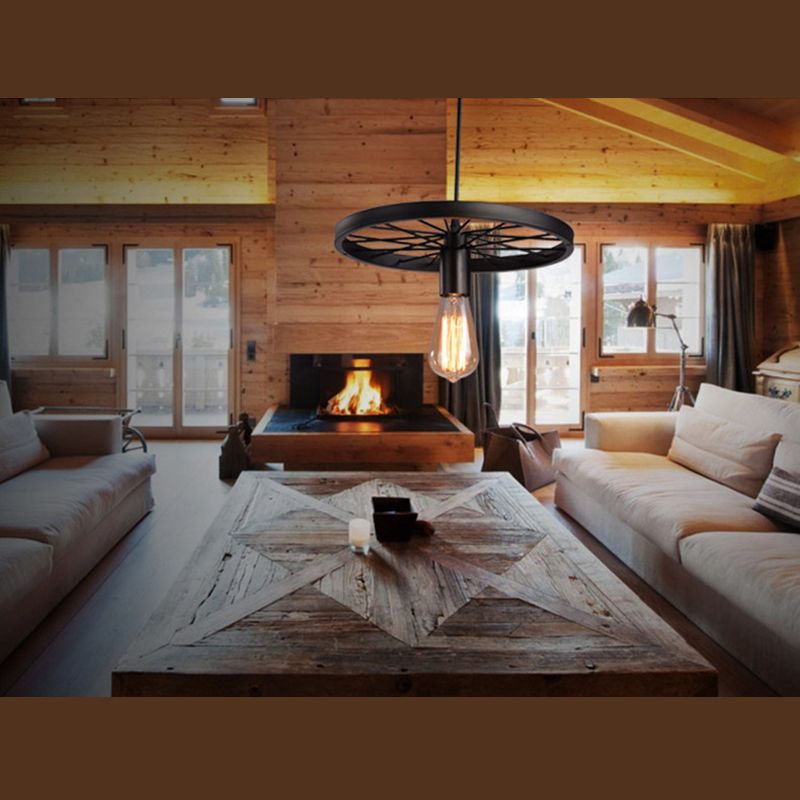 Bare Bulb Hanging Pendant Light Industrial Metal Pendant Lighting for Restaurant