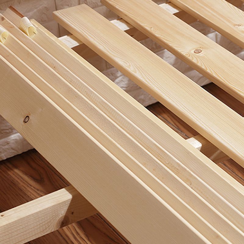 Contemporary Solid Color Wooden Bed Frame 9.84 " H Tatami Bed