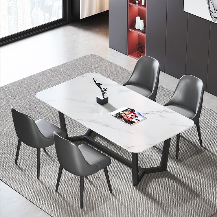 Modern 1/2/5/7 Pieces Rectangle Dining Set Sintered Stone Dining Table Set