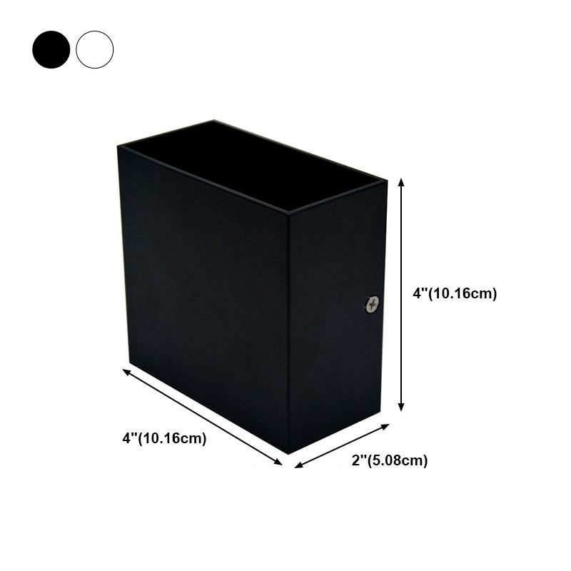 Modern Style Square Wall Lighting Fixtures Metal 2 Lights Wall Washer Sconce