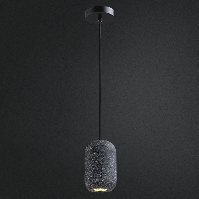 Lámpara de suspensión modernista de luz colgante de cemento cilíndrico para dormitorio