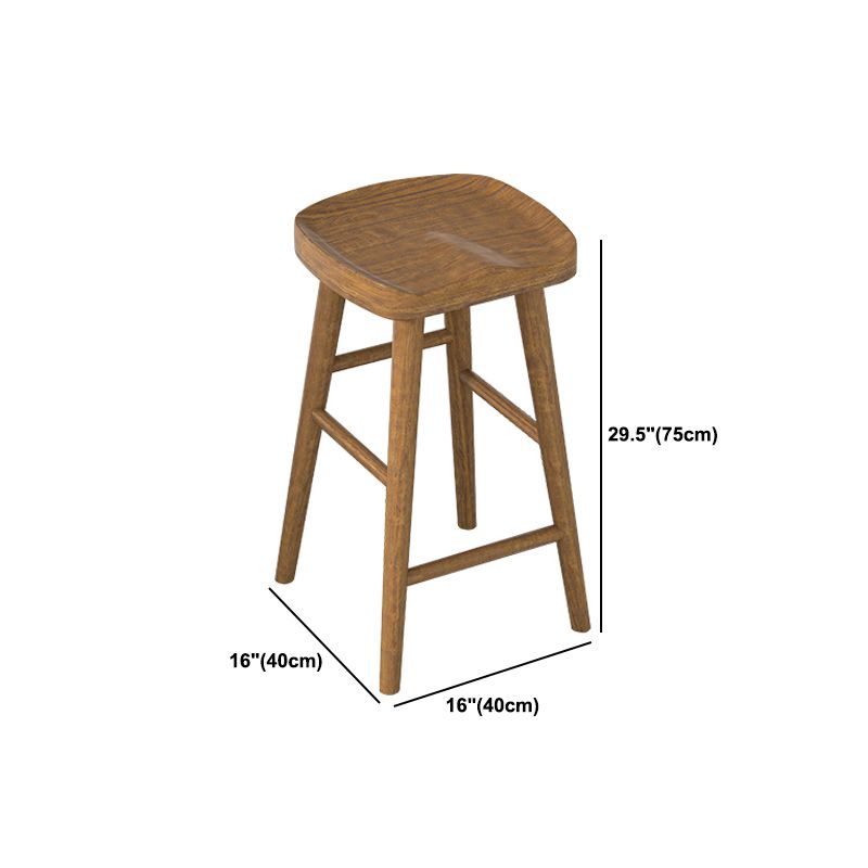 Luxury Rectangle Solid Wood Bar Table Set 1/4/5/7 Pieces Counter Table with Stools