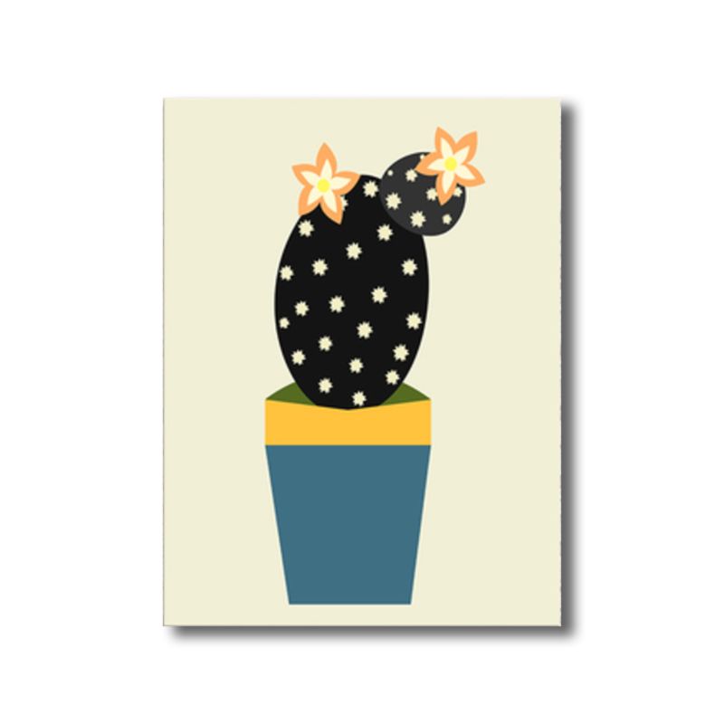 Cactus Potting Art Print Texturé Décoration murale intérieure de maison scandinave en couleur claire